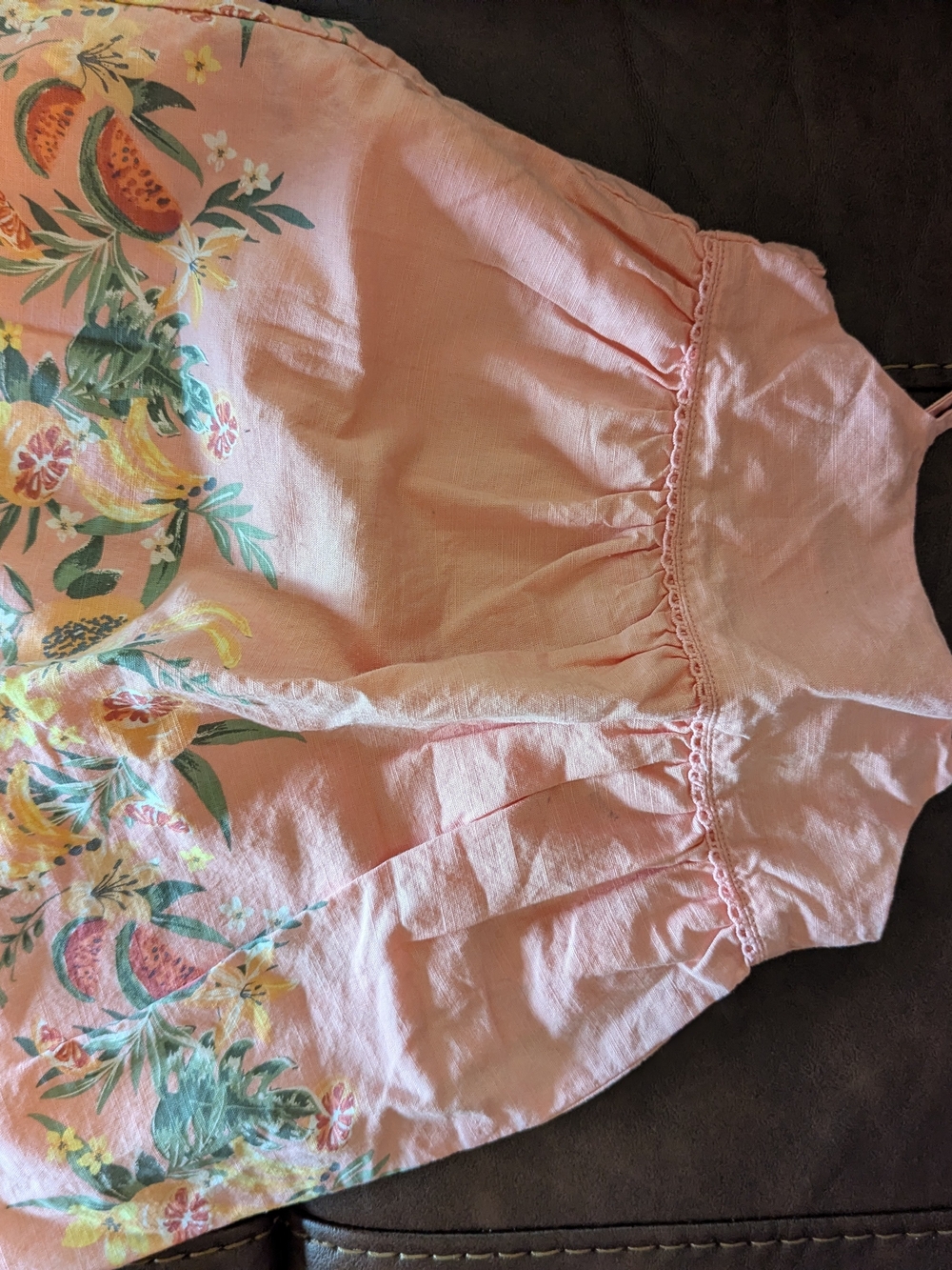 OshKosh B'gosh Peach Pink Tropical Fruit Print Camisole